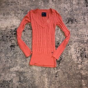 American eagle outfitters Coral Long Sleeve V-neck Sweater, size Small
